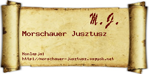 Morschauer Jusztusz névjegykártya